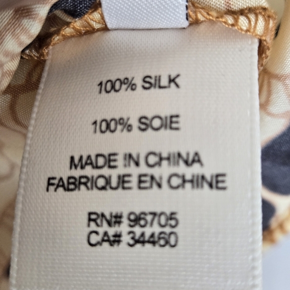 Rebecca Taylor Pop Art Floral Silk Blouse Butter Yellow Black Contemporary Chic - Picture 8 of 9